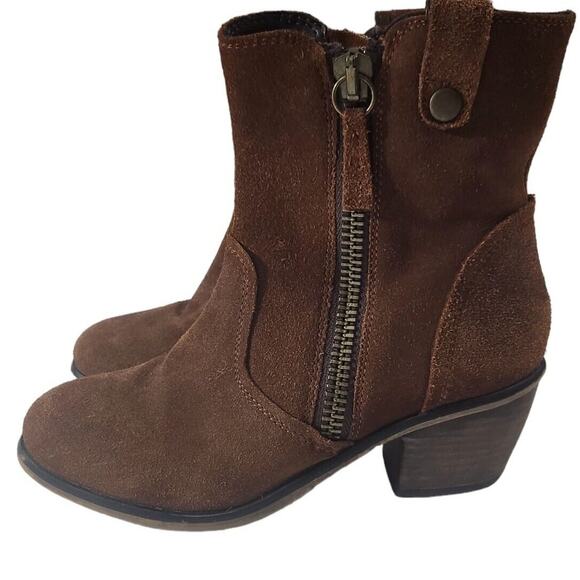 STEVE MADDEN WOMENS BROWN LEATHER BOOTS 7.5 BOOTIE WESTERN FESTIVAL BOHO COWBOY - Picture 1 of 7